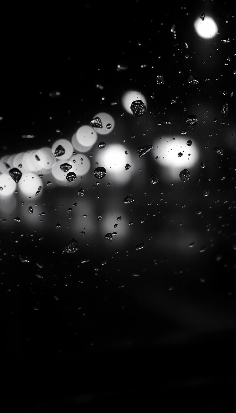 iPhone Relaxing AI Night Car Rain Masterful Wallpaper